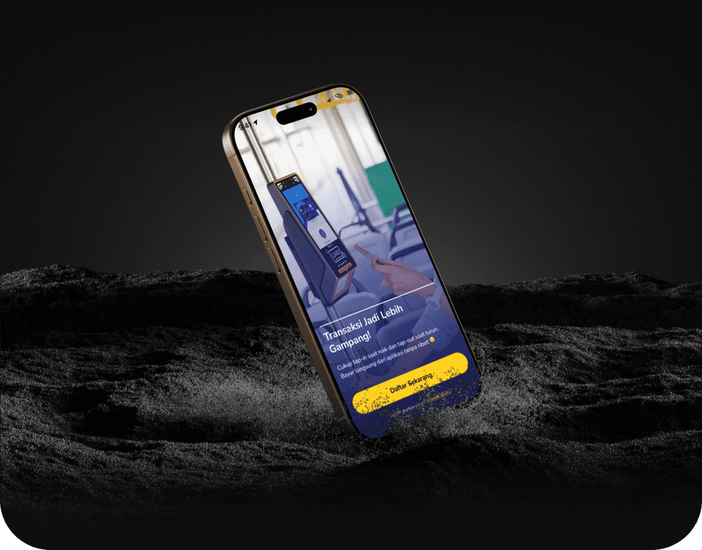 Onboarding — tap in, tap out.